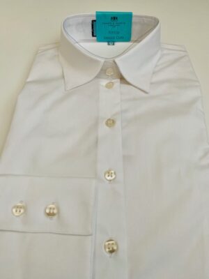 White Fitted Cotton Shirt